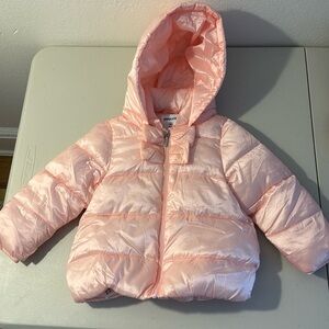 Worn ONCE! Mayoral bubble jacket with removable hood with bow detail 18months